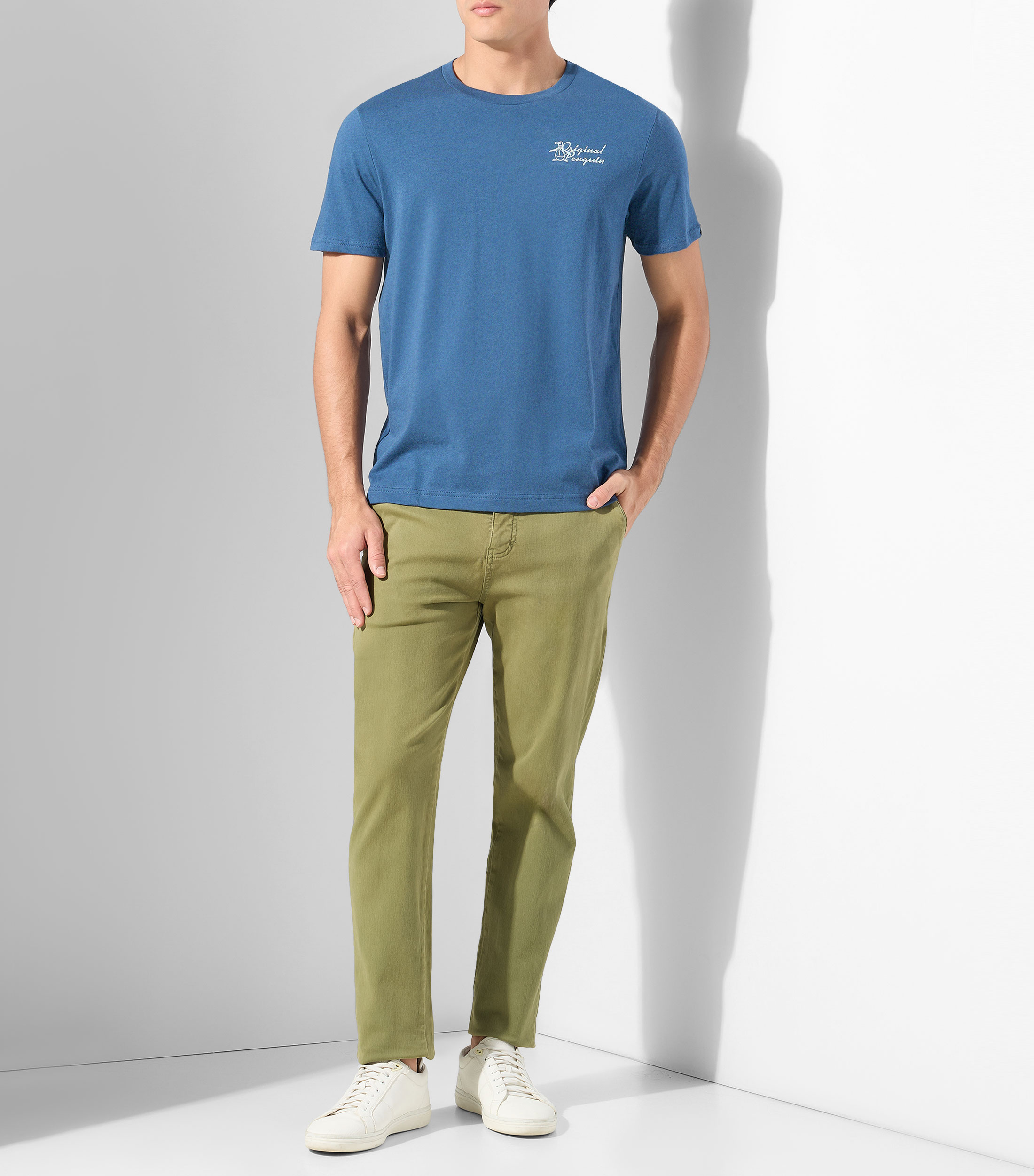Playera cuello redondo manga corta estampada Hombre